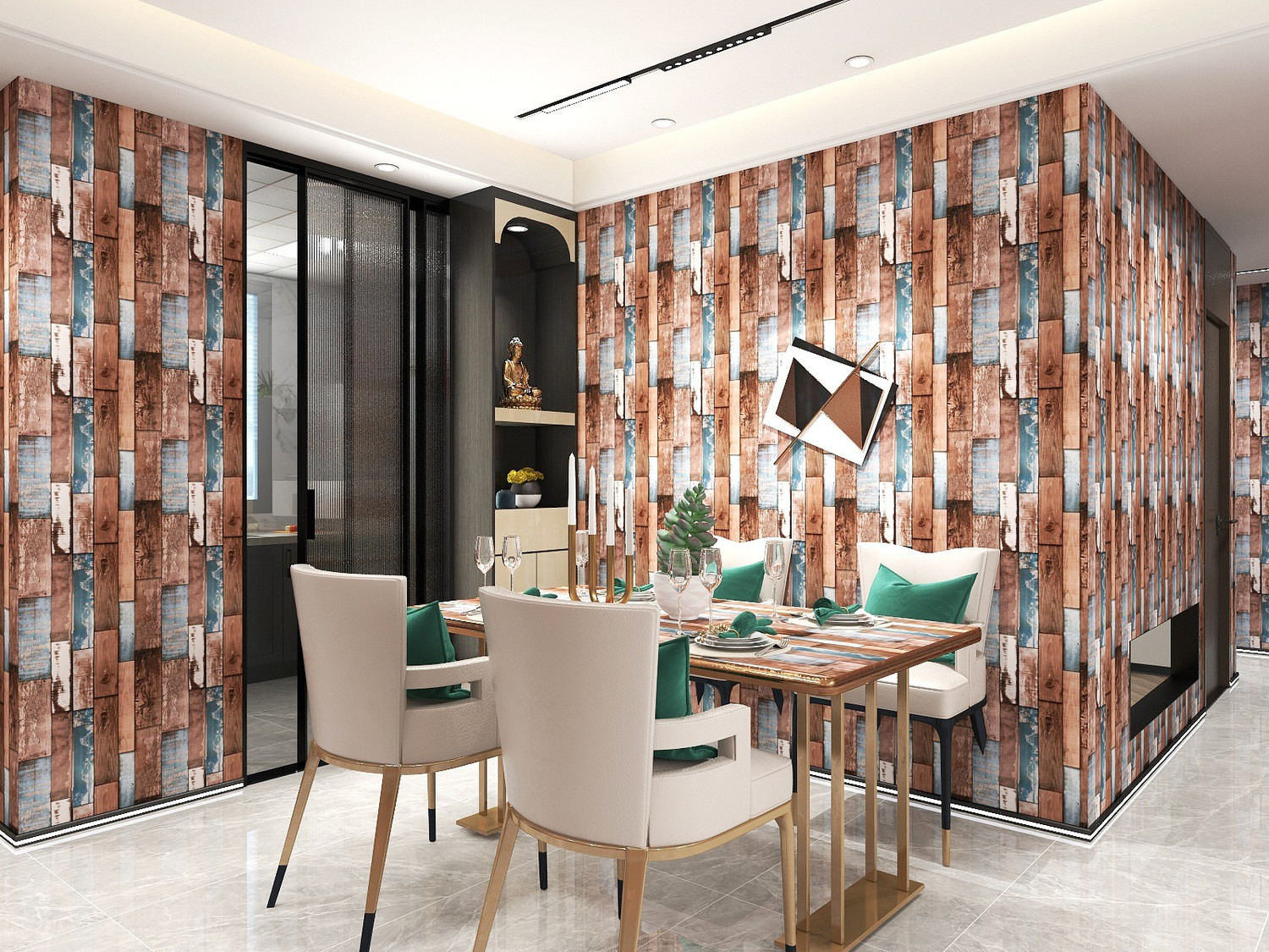 Image of Flipkart SmartBuy 1000 cm Wall Stickers Wallpaper Abstract Home Office Decoration Furniture Makeover DIY Self-adhesive Self Adhesive Sticker