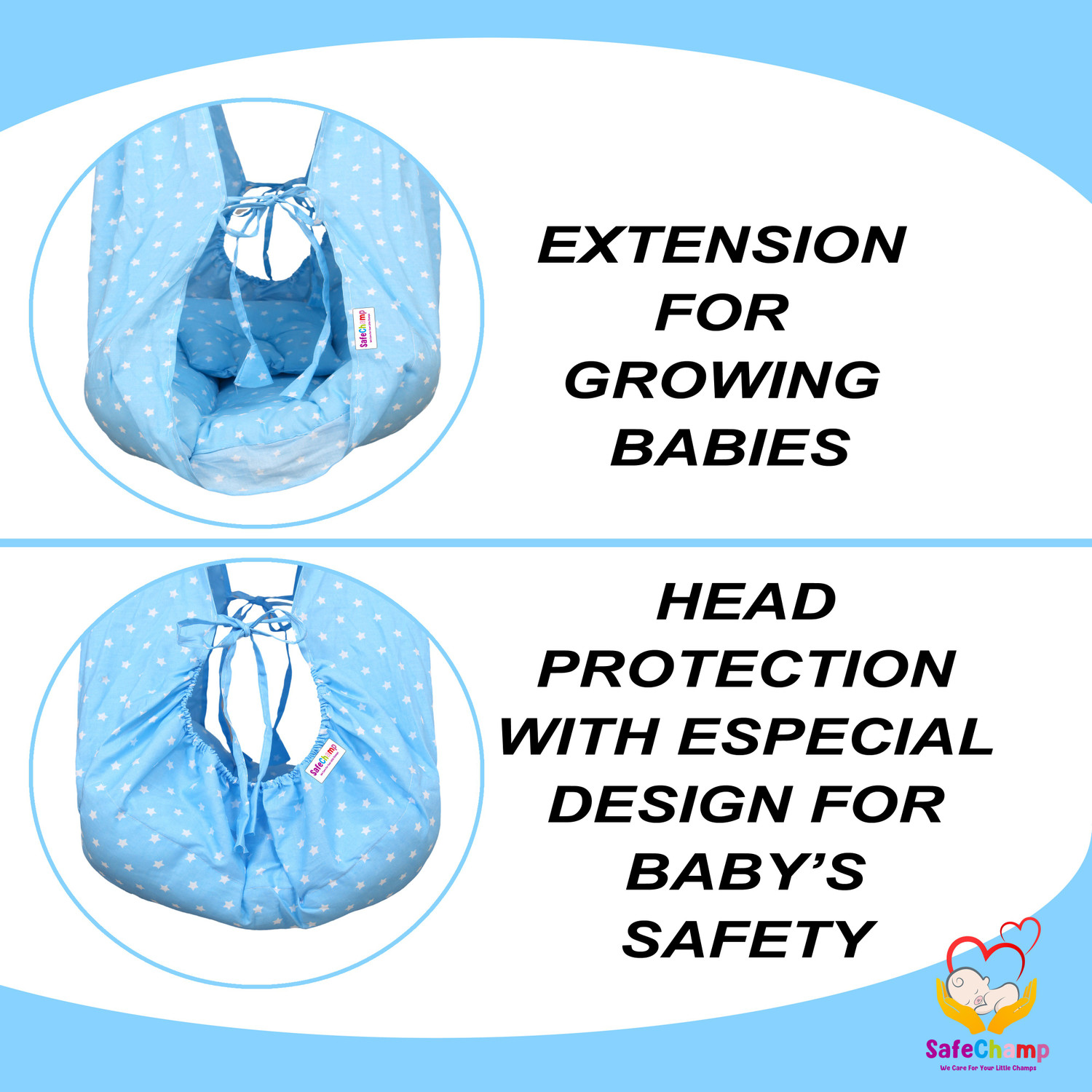 Image of SafeChamp Roxy Baby Swing Cradle With Mosquito Net , Pillow And Spring