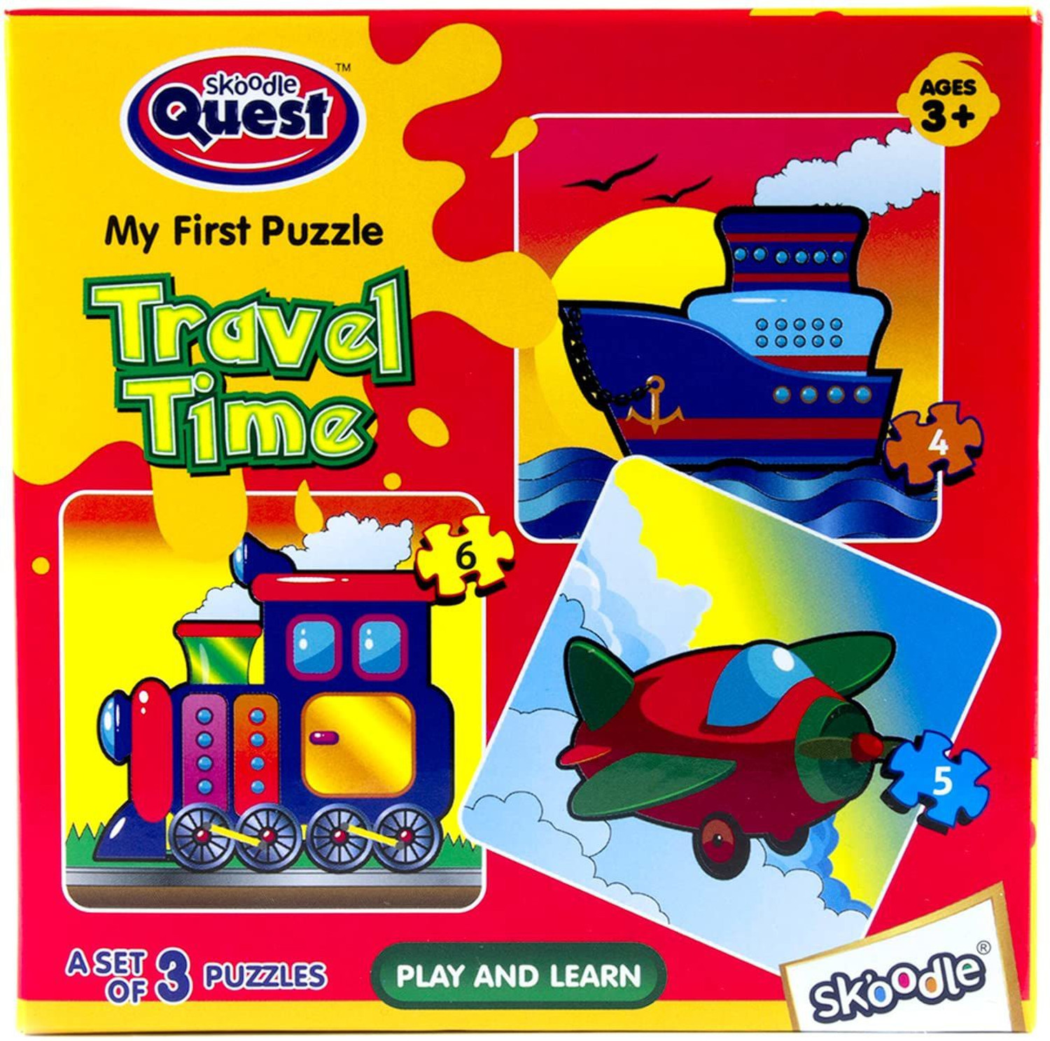 Image of SKOODLE My First Puzzle Travel Time for 3 old kids and above