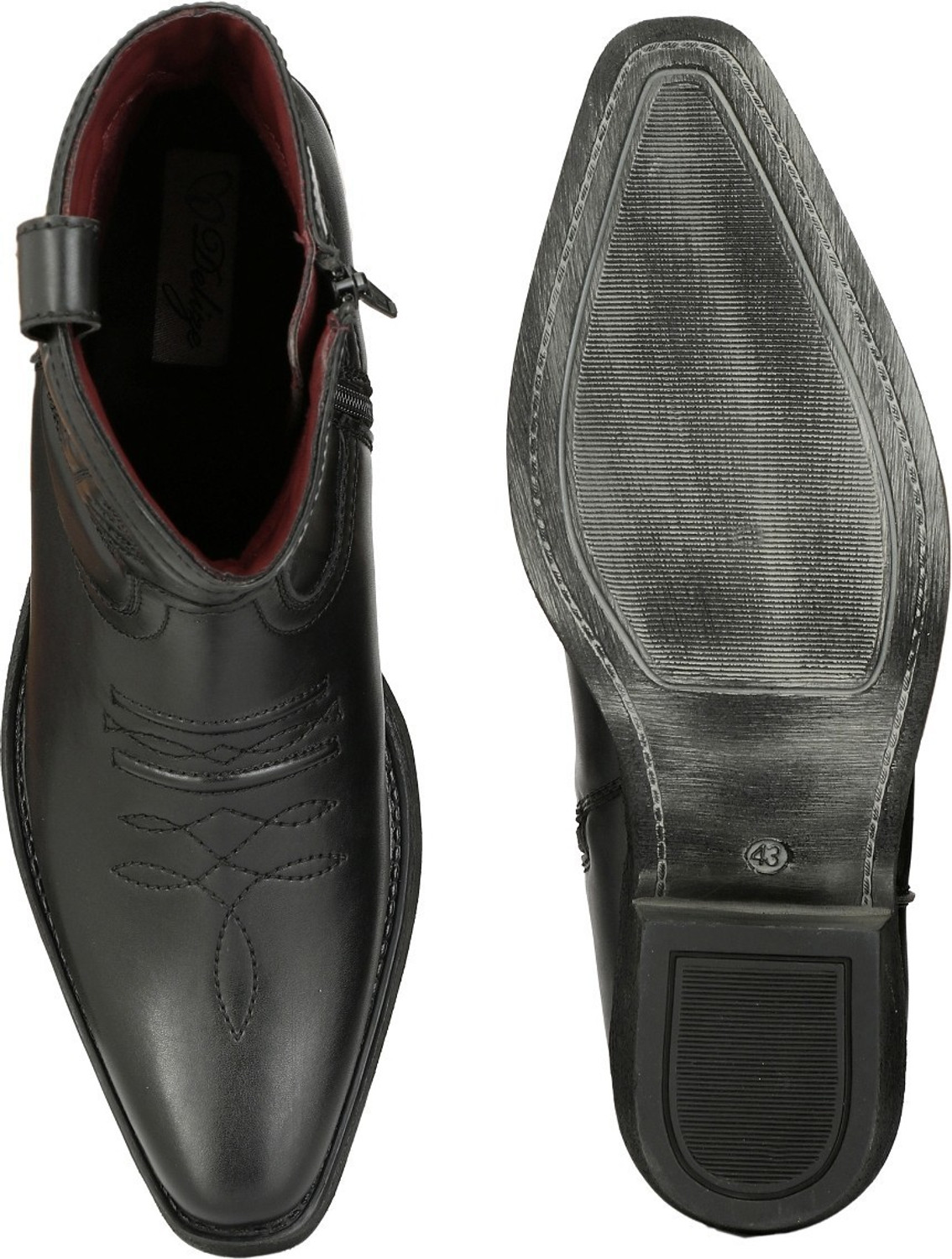 Image of Delize Cow Boy High Ankle Boots For Men