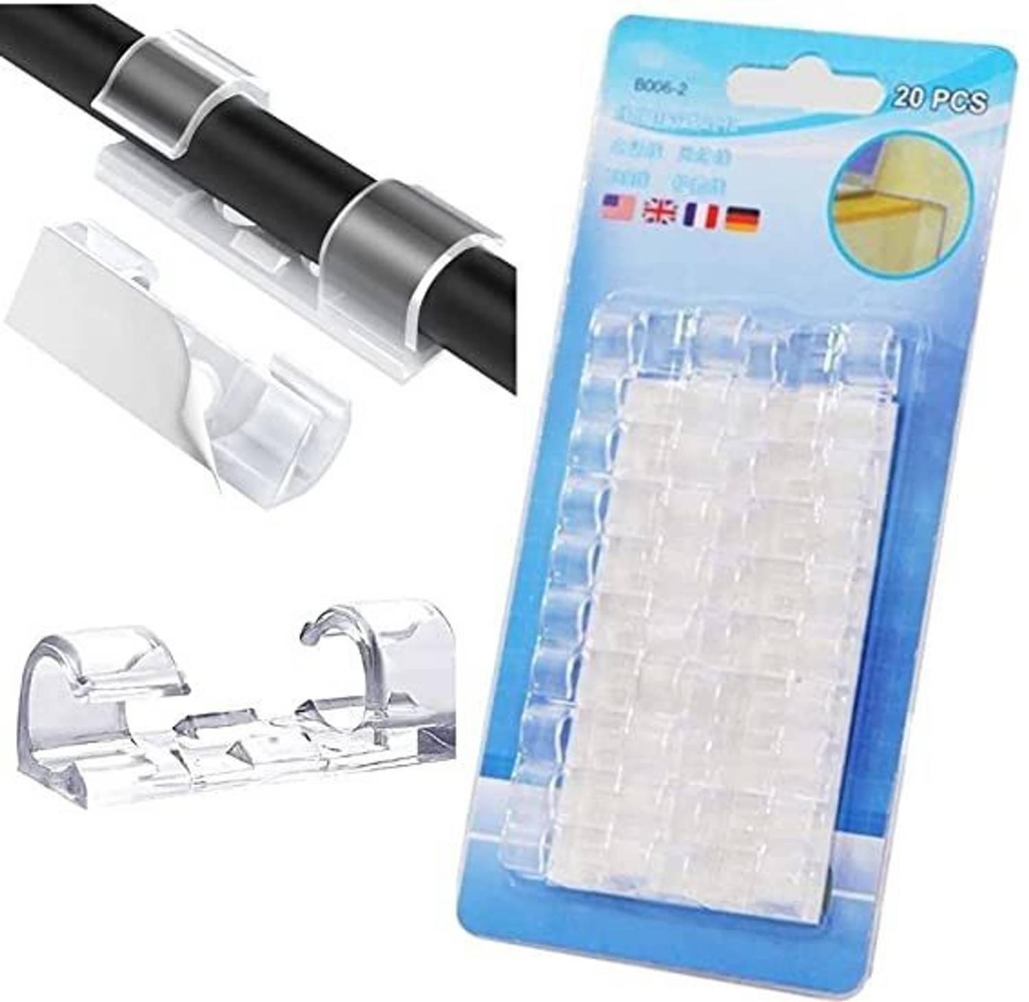AMEEDARSHAN Organizer Holder Clips Clamps Wire Mess Manager Cable Protector
