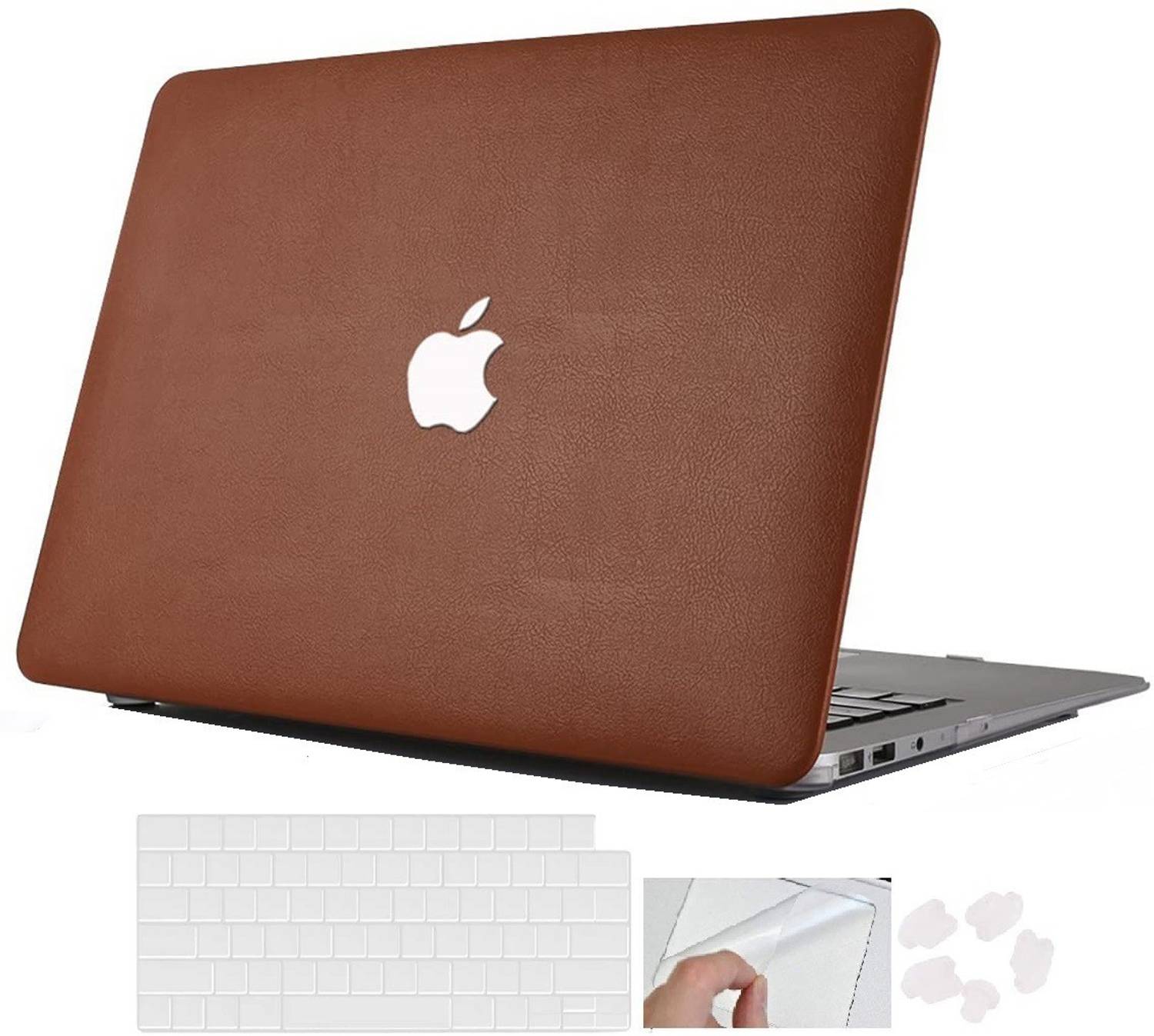 SwooK Front & Back Case for [PU Leather Surface] MacBook Pro 14