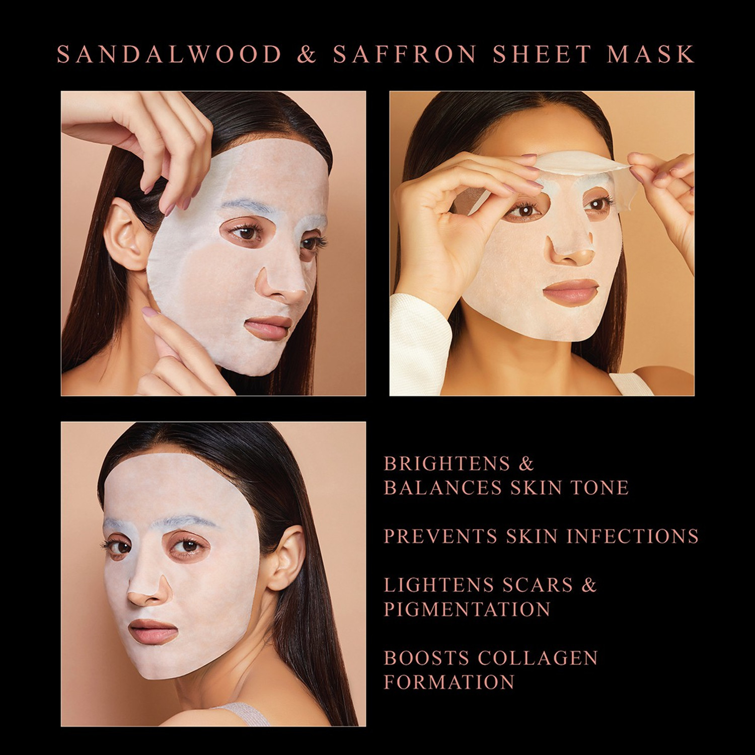 Image of MyGlamm Beauty Saffron & Sandalwood Brightening Sheet Mask