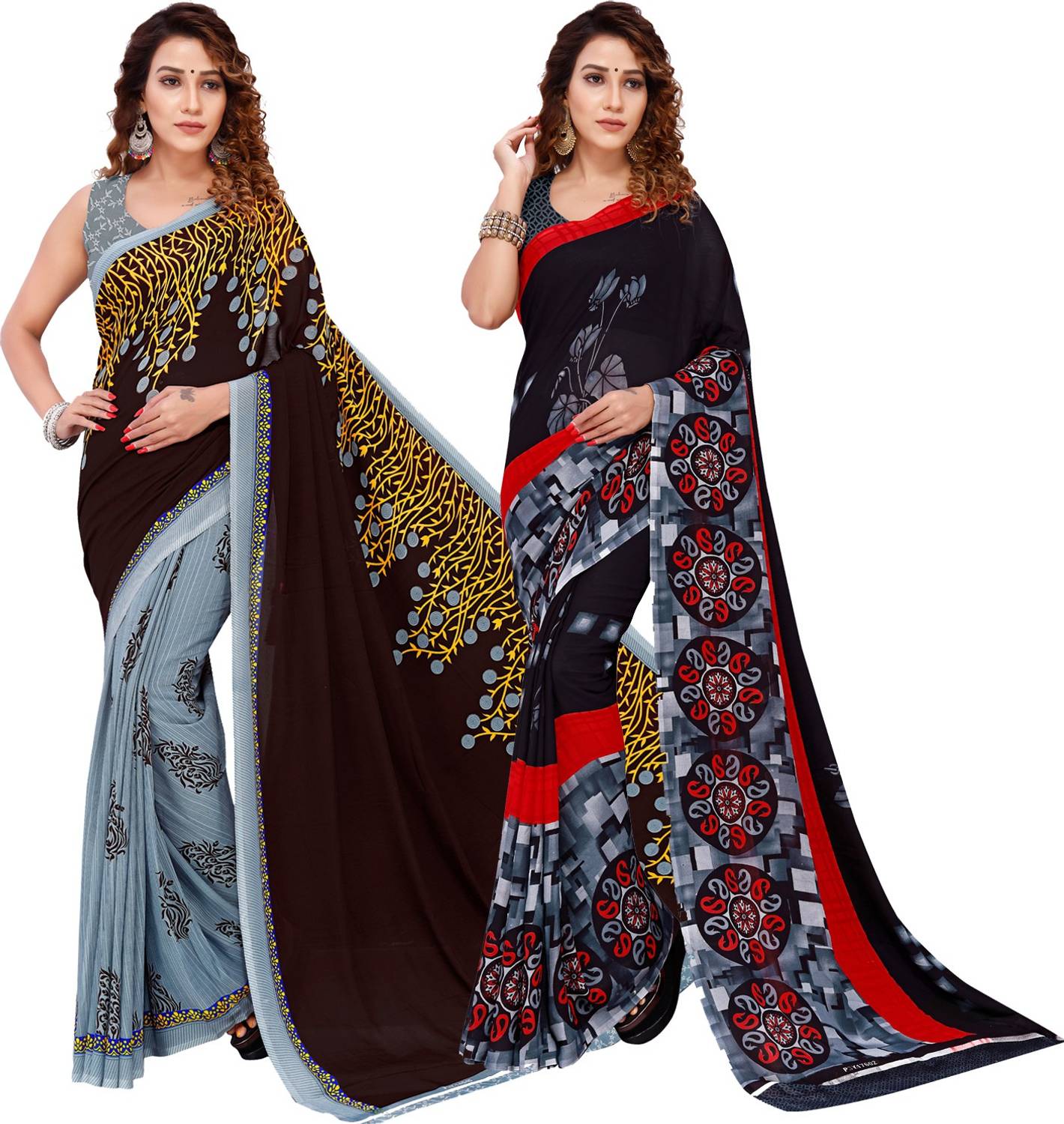 Anand Sarees Floral Print Bollywood Georgette Saree