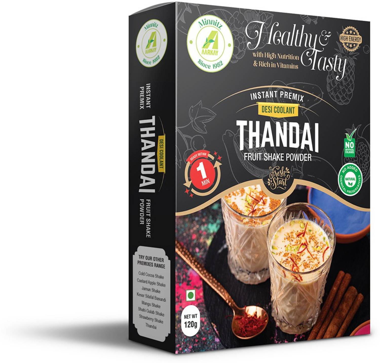 AARKAY Minnitz Delicious and Healthy Thandai Shake Powder
