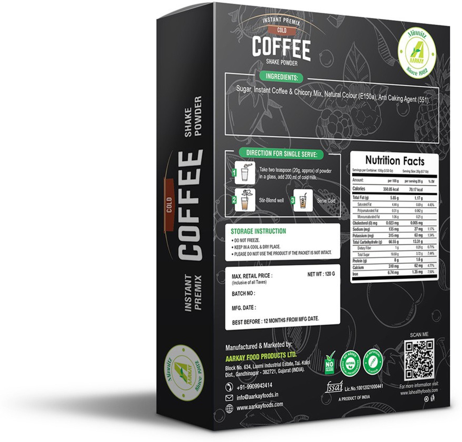 Image of AARKAY Minnitz Delicious and Healthy Cold Coffee Powder