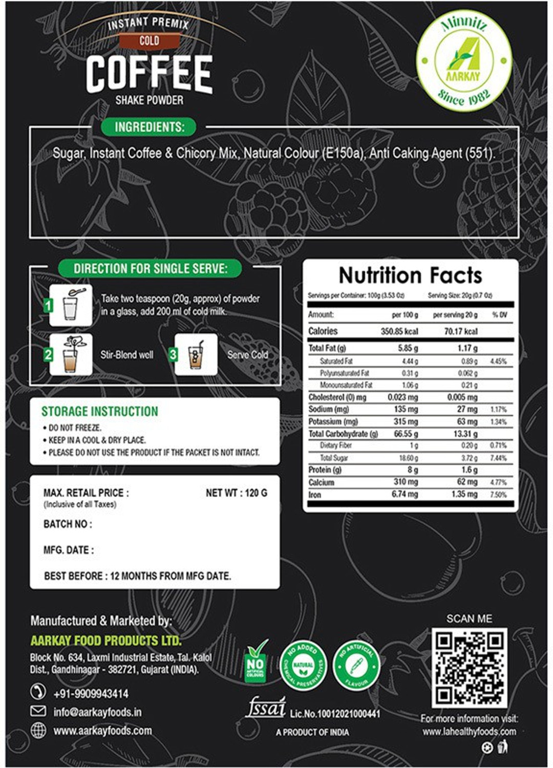 Image of AARKAY Minnitz Delicious and Healthy Cold Coffee Powder