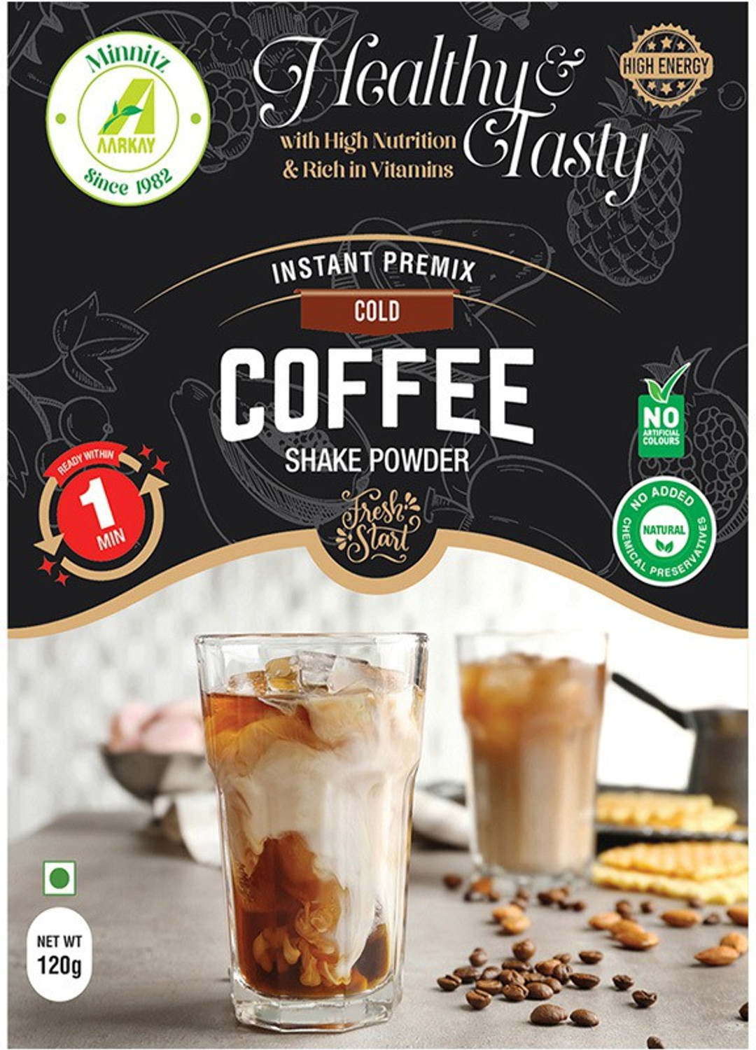 Image of AARKAY Minnitz Delicious and Healthy Cold Coffee Powder