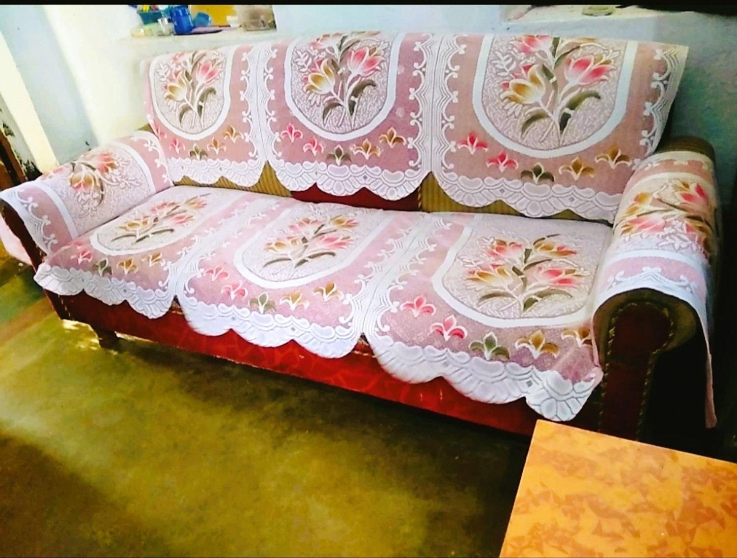 Image of croox Polycotton 4 Seater Sofa Floral Cover