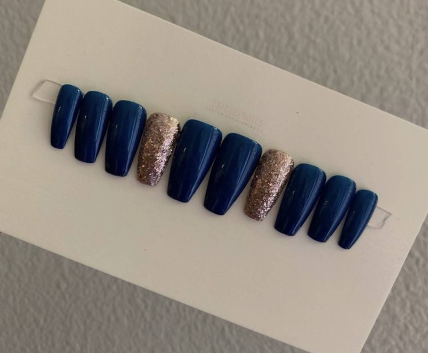 AMOK STORE press on nails/artifical nails/fake nails/artifical nails/false nail/ golden, blue