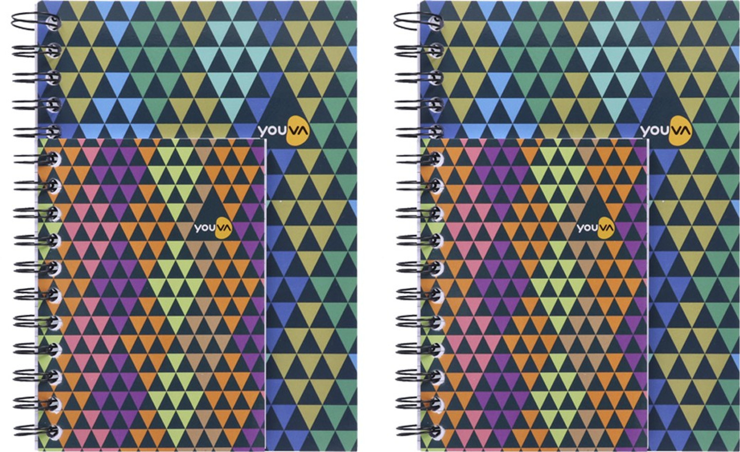 Image of NAVNEET Youva Dual A5 & A6 Single Line Wiro Bound for College & Office Use Assorted Notebook Single Line 320 Pages