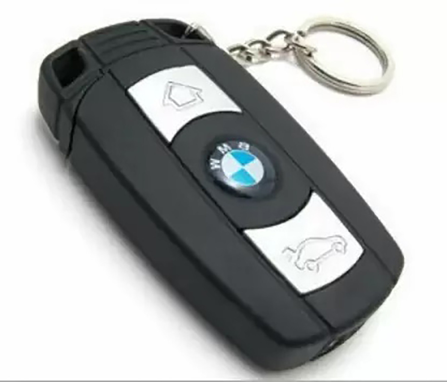 Image of VIOVI BMW Car Keychain Shape Windproof and Refillable Cigarette Lighter With LED Light Plastic Gas Lighter (Black, Pack of 1)