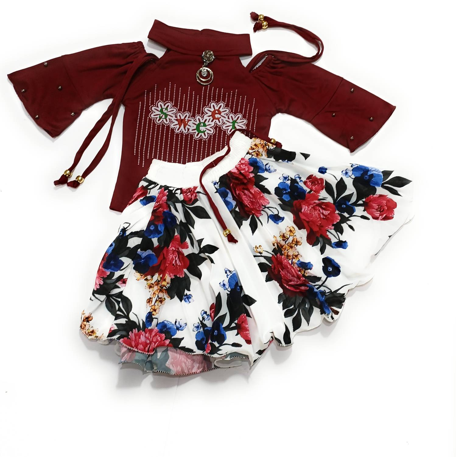 Bvm collection Girls Casual Top Skirt