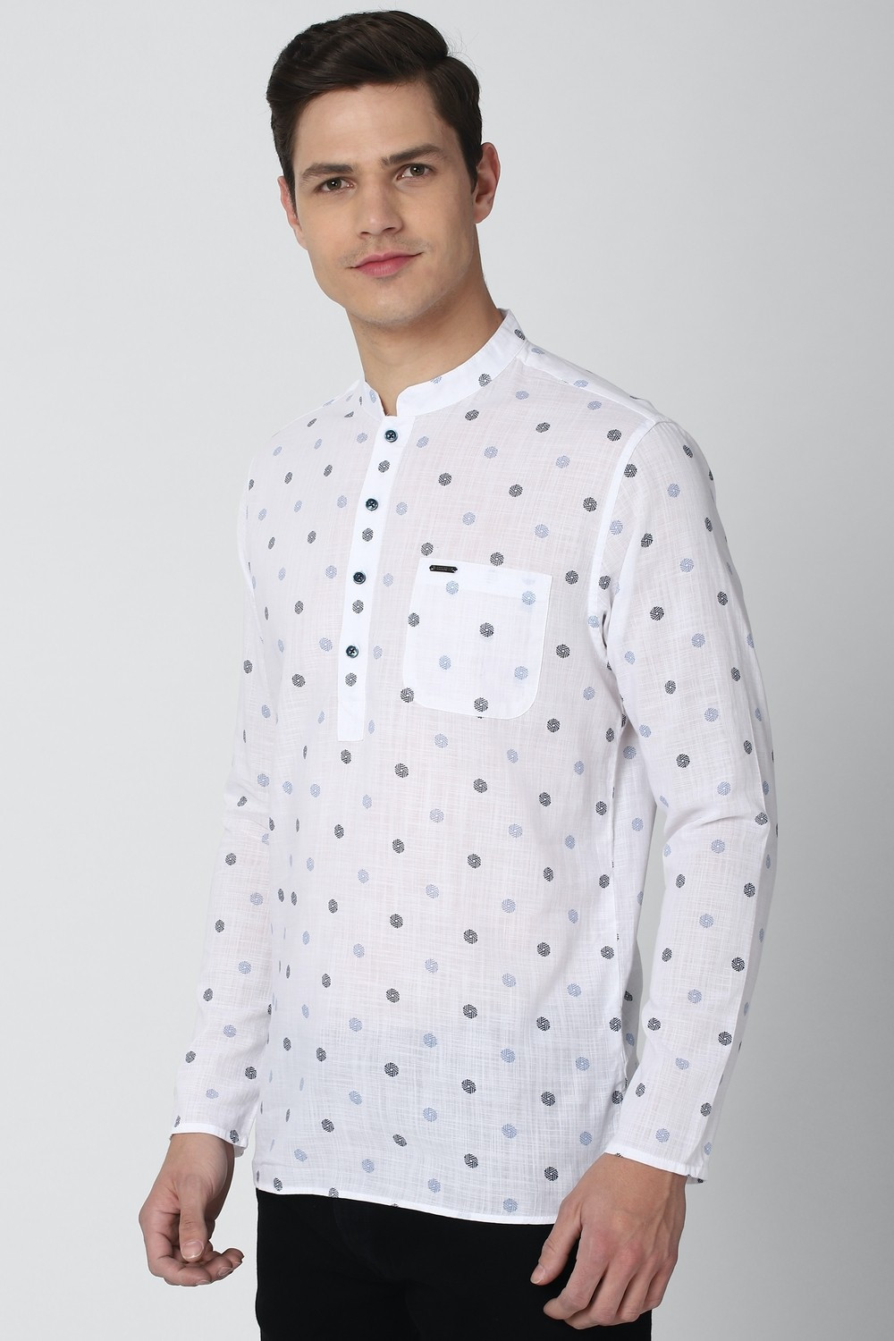 Image of PETER ENGLAND Men Printed Straight Kurta