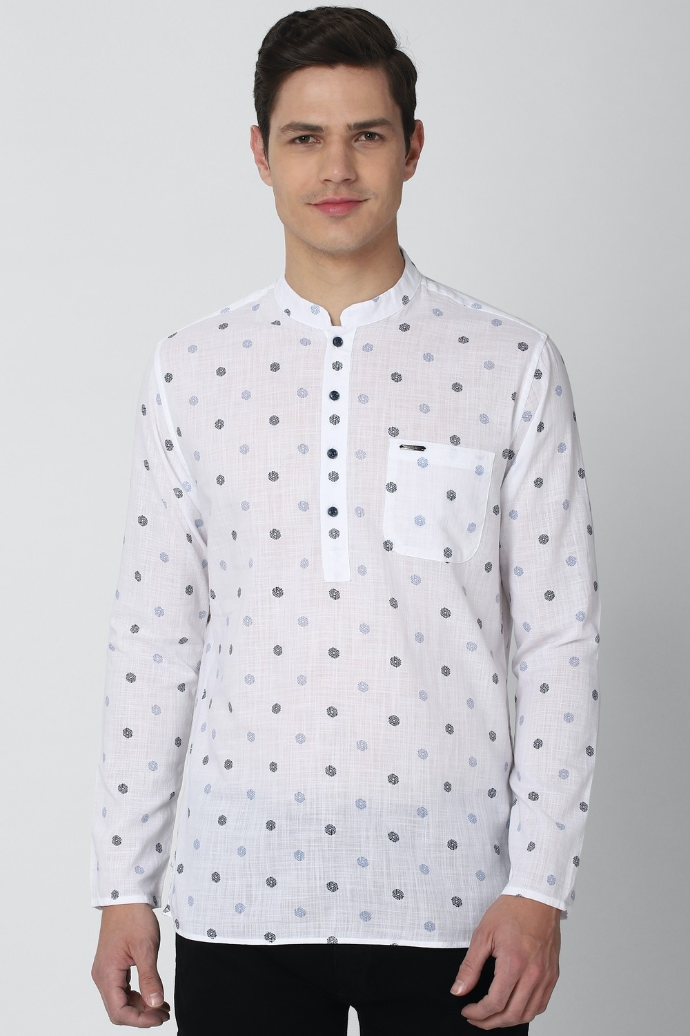 Image of PETER ENGLAND Men Printed Straight Kurta