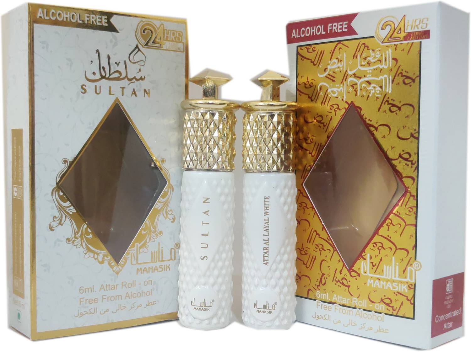 Manasik ATTAR AL LAYAL WHITE & SULTAN 6ml - Image 1