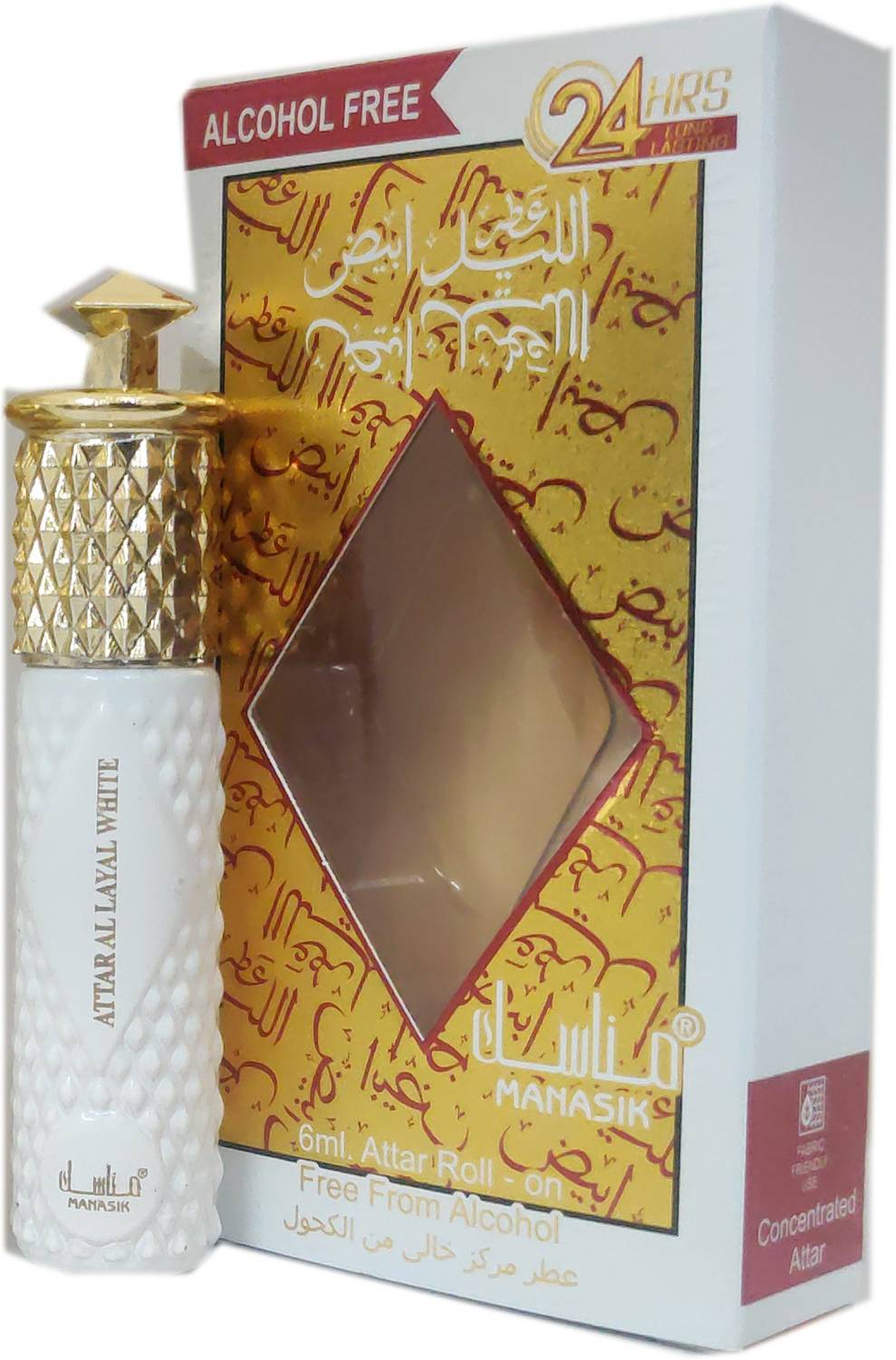 Manasik Attar Al Layal White 6ml Roll On - Image 1