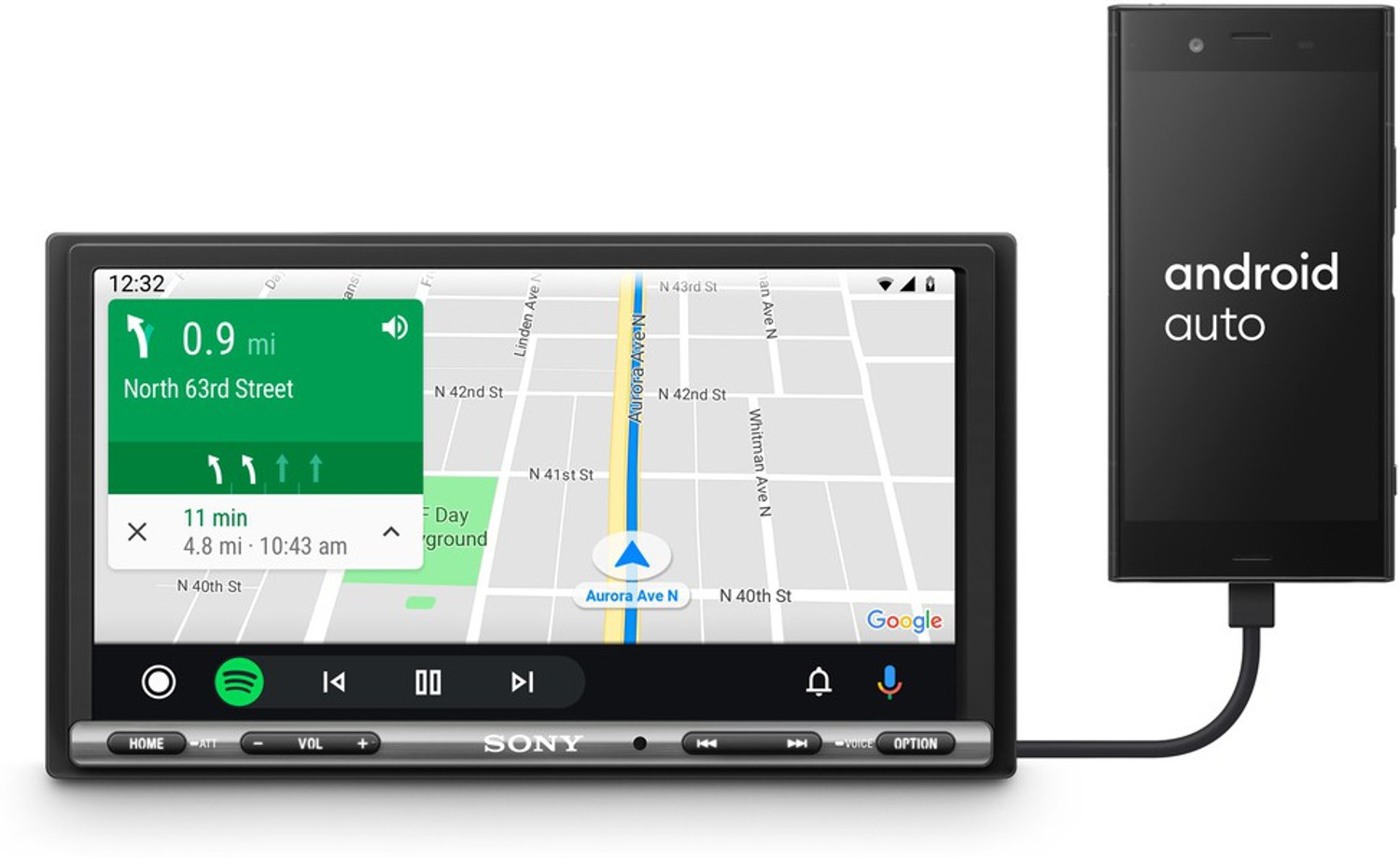 Image of SONY XAV-AX3200 Android Auto,Apple Car Play and WebLink Car Stereo