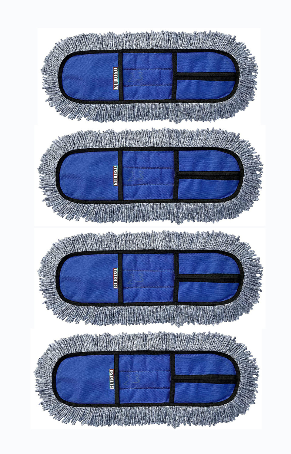 Image of KUROXO Microfiber Wet and Dry Mop Refill Pads for 24 inch mop only (Pack of 4 Pcs) Wet & Dry Mop