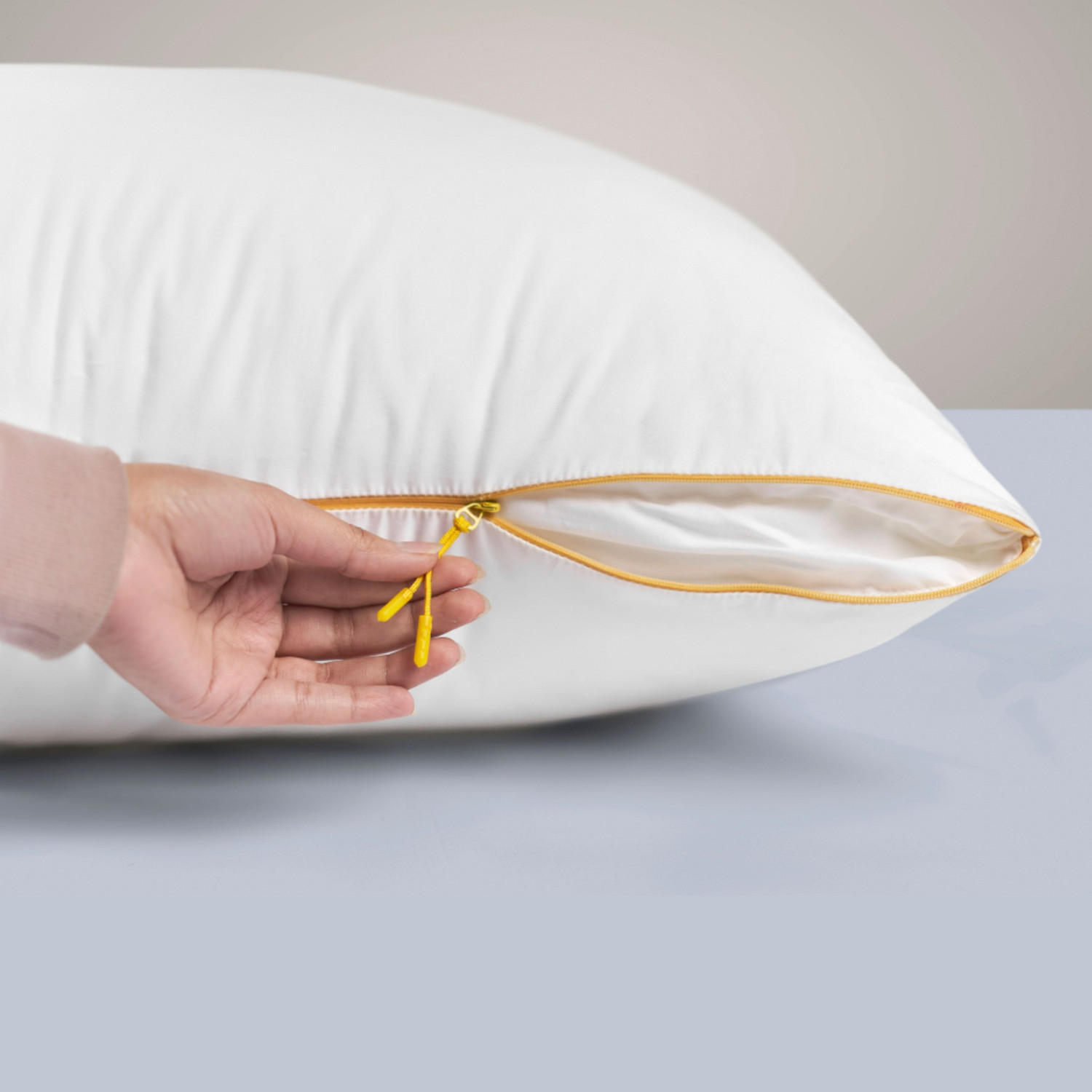 Image of SleepyCat Microfibre Sleeping Pillow Pack of 4 Solid King Cloud Pillow
