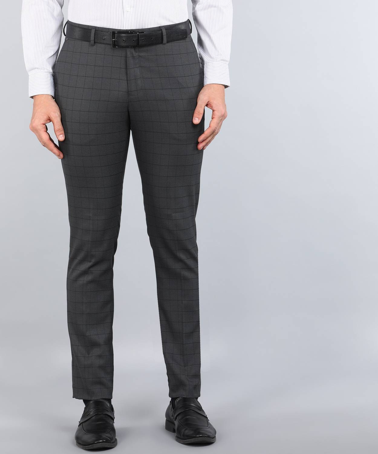 Blackberrys Skinny Fit Men Grey Trousers