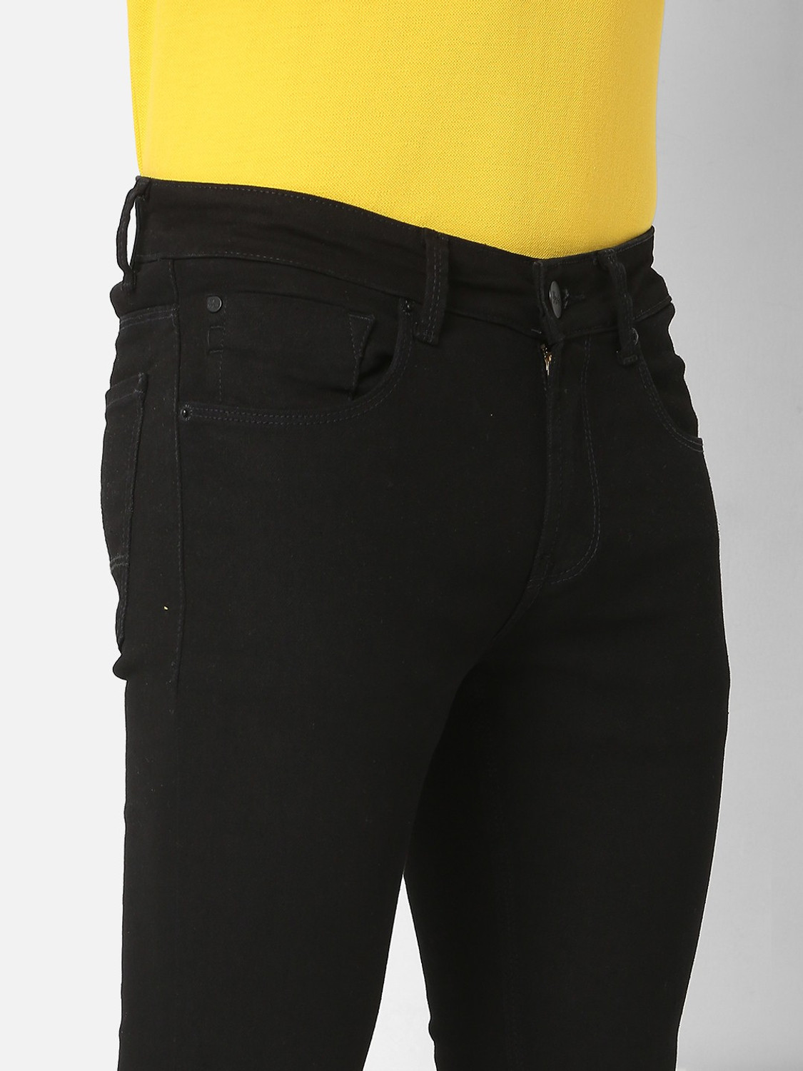 Image of Spykar Super Skinny Men Black Jeans