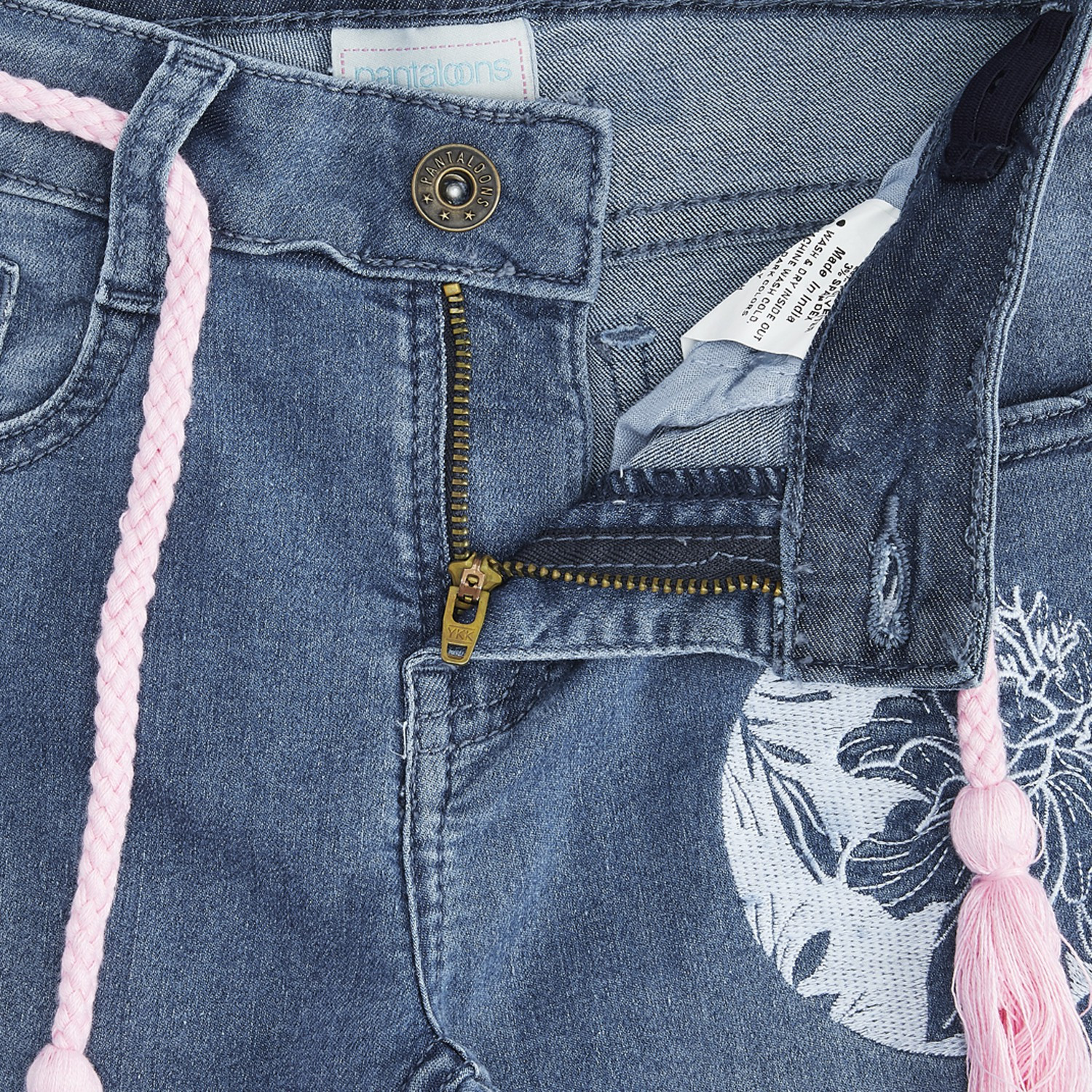 Image of Pantaloons Junior Regular Girls Blue Jeans