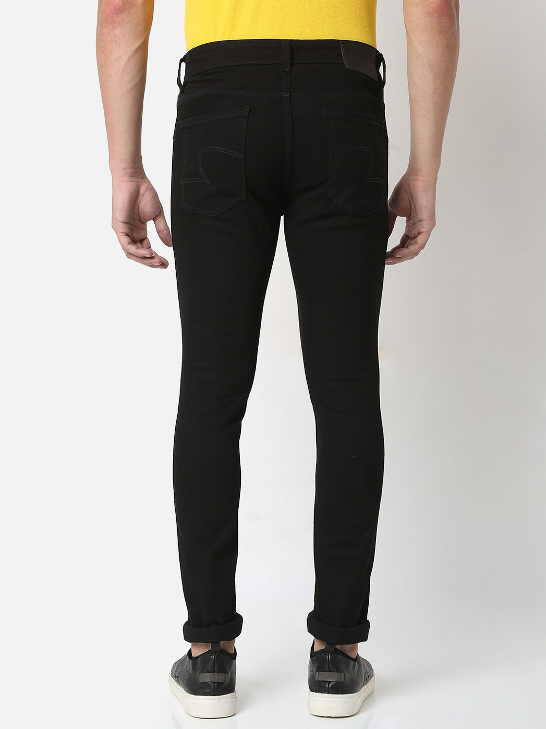 Image of Spykar Super Skinny Men Black Jeans