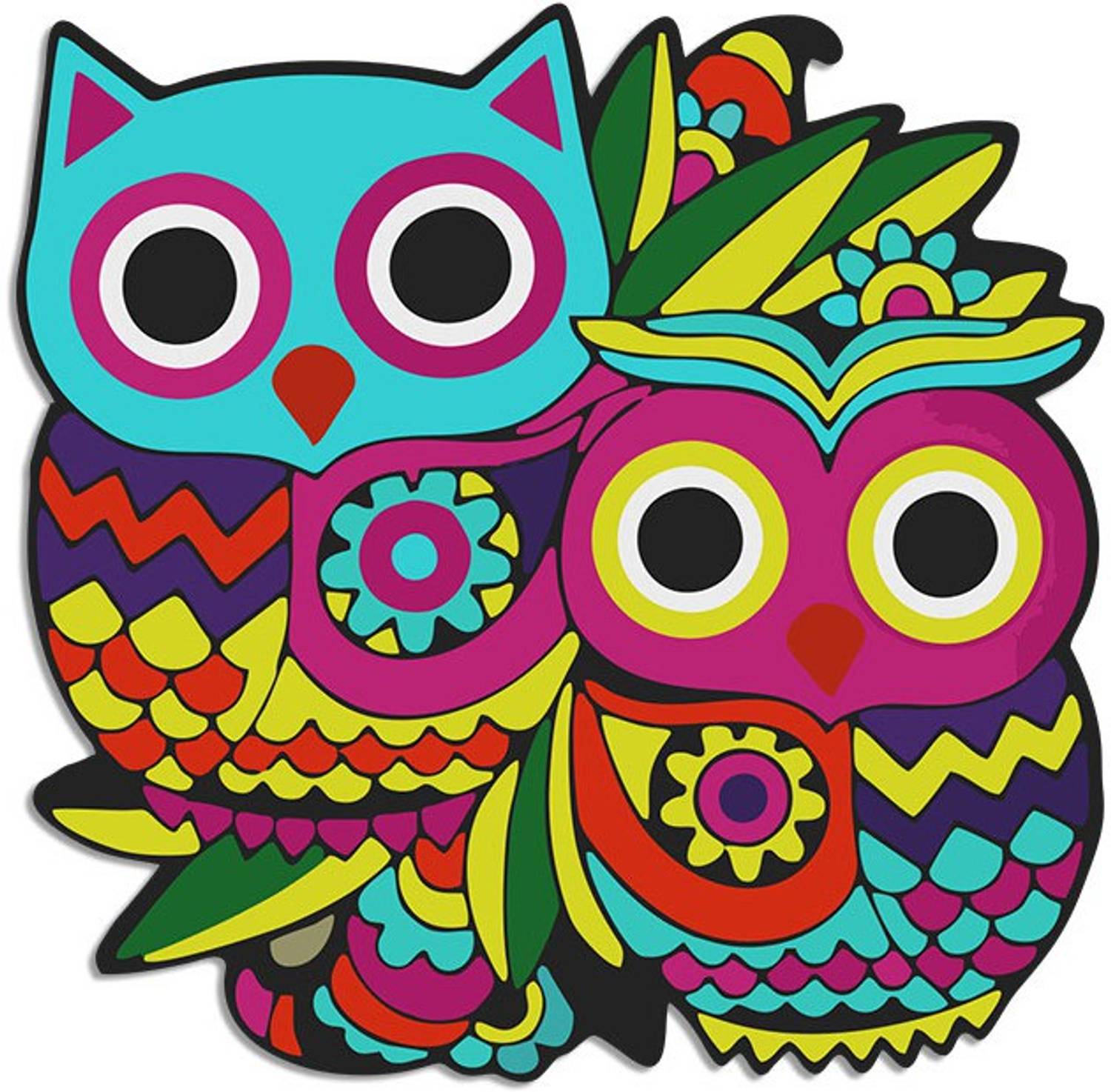 Artvibes Wooden Fridge Magnet Owls Decorative Item for Refrigerator|Almirah|(RM_7059N) Fridge Magnet Pack of 1