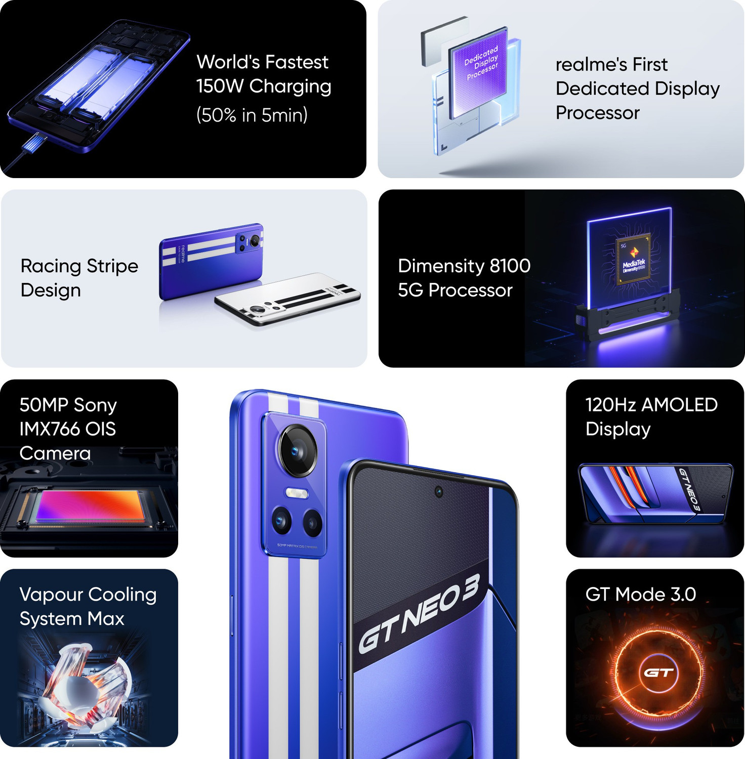 Image of realme GT Neo 3 (Nitro Blue, 128 GB)