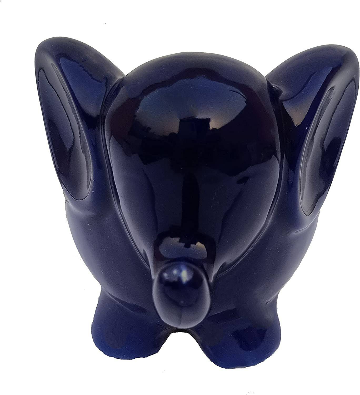 Luminescence Enterprises Ceramic Elephant Shaped Planter, Blue