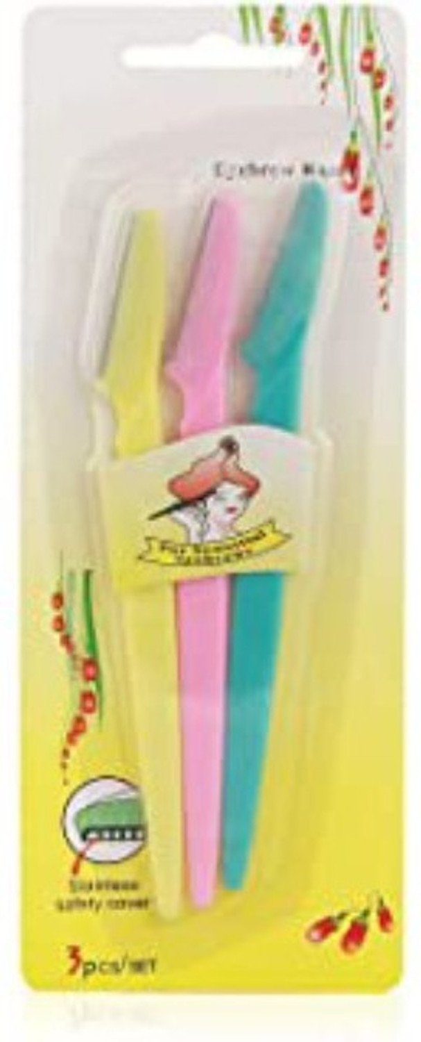 Image of Beaulip Eyebrow Razor Painless Facial Hair Remover (Face Razor - 3), Men & Women (Pack of 3)