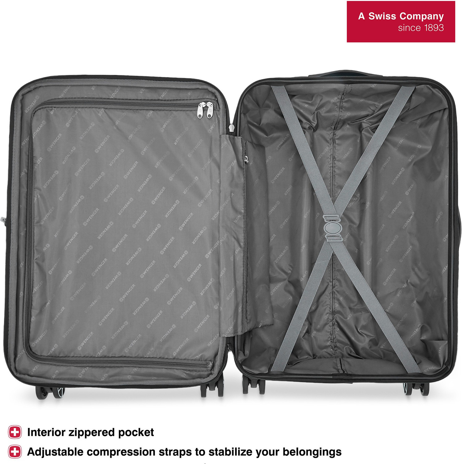 Image of Wenger Static Pro Expandable Check-in Suitcase 8 Wheels - 26 inch