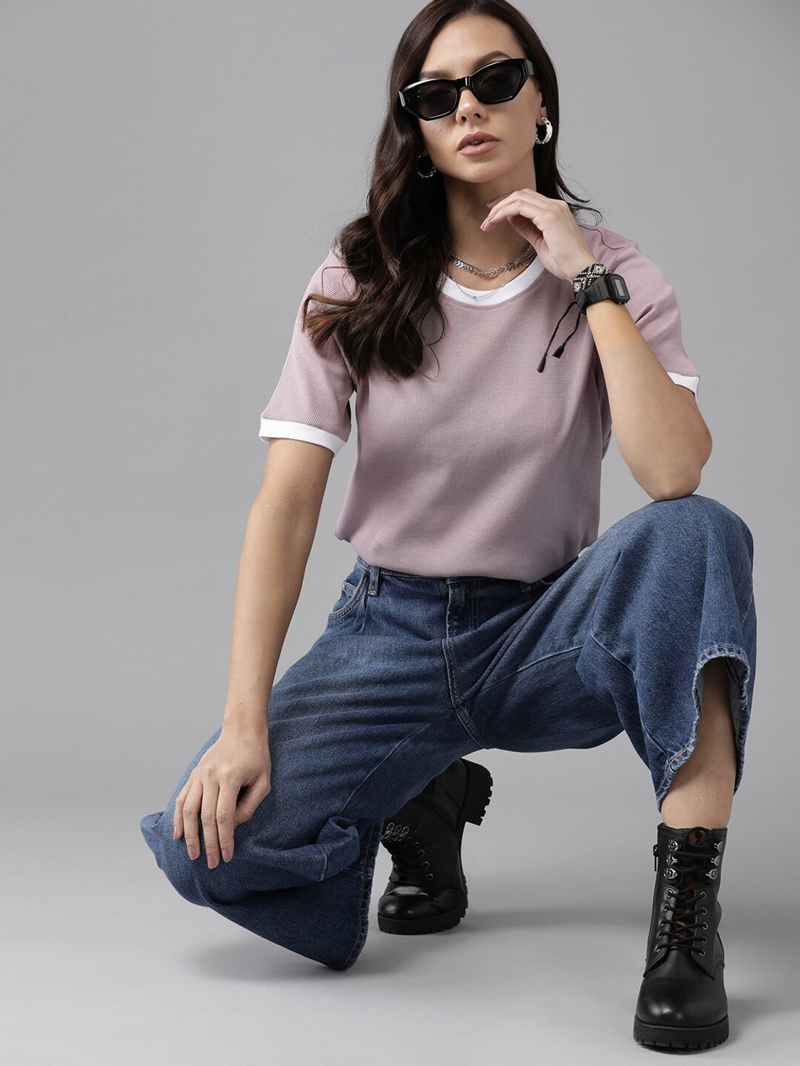 Image of Roadster Casual Solid Women Purple Top