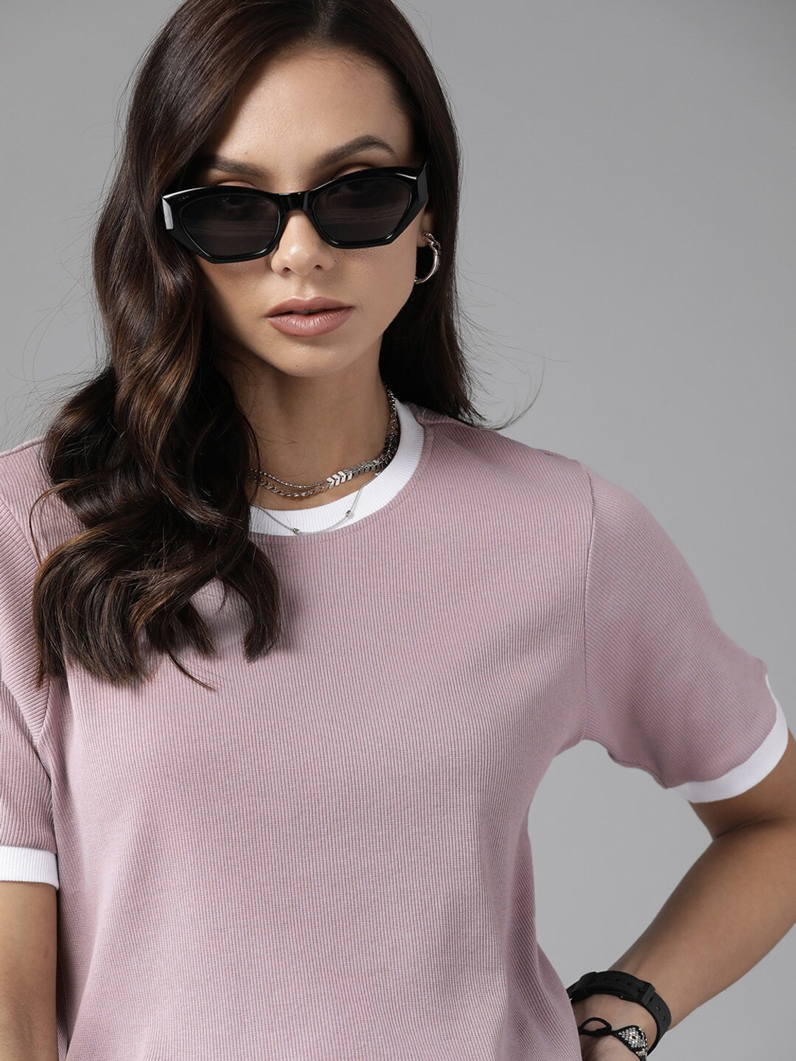 Image of Roadster Casual Solid Women Purple Top