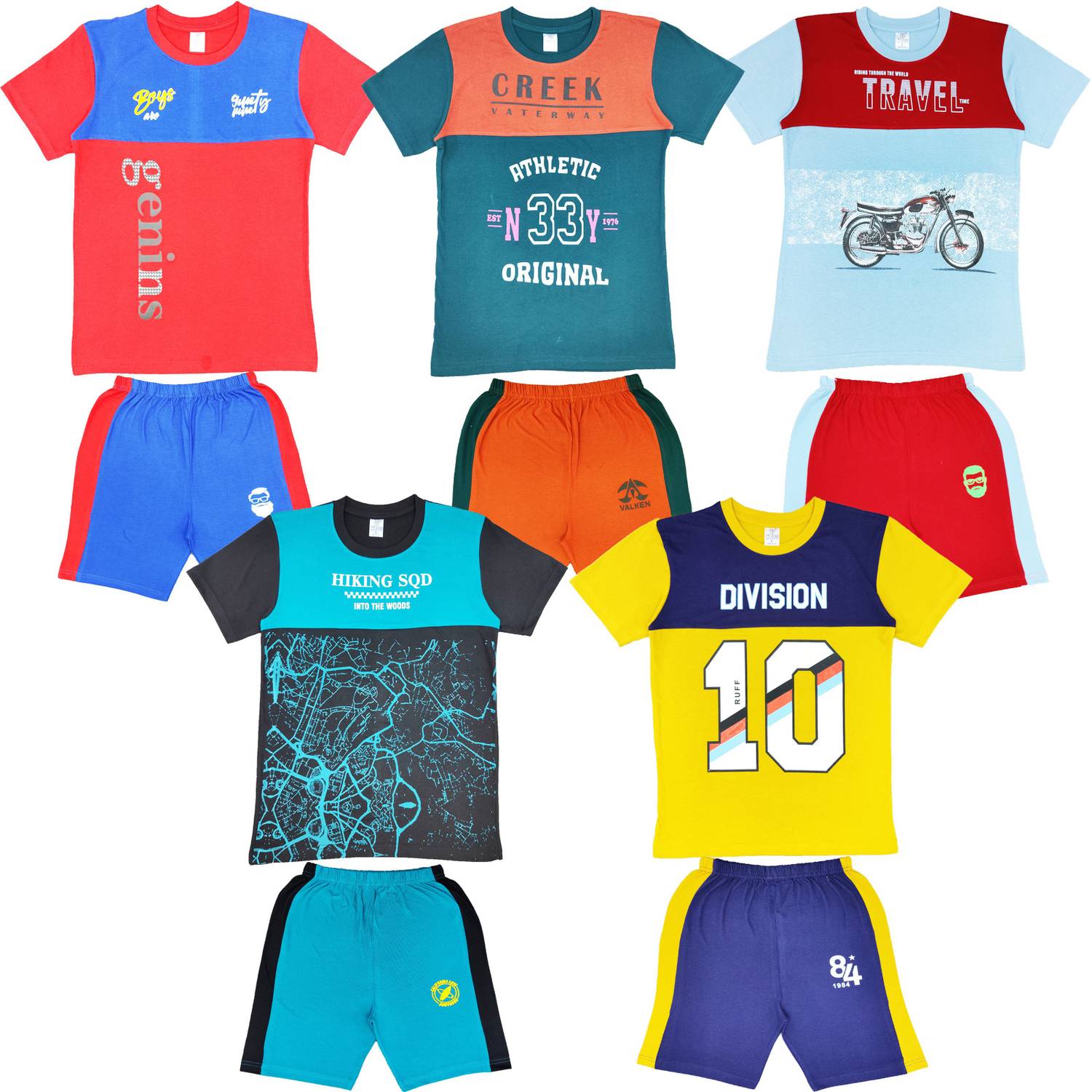 crazyon Boys Casual T-shirt Shorts