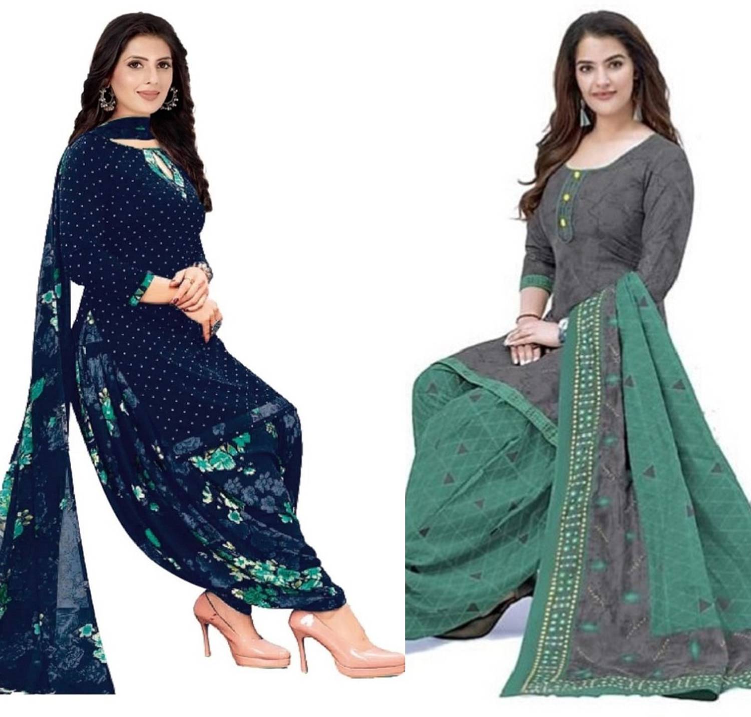 ANIRAV Crepe Printed Salwar Suit Material