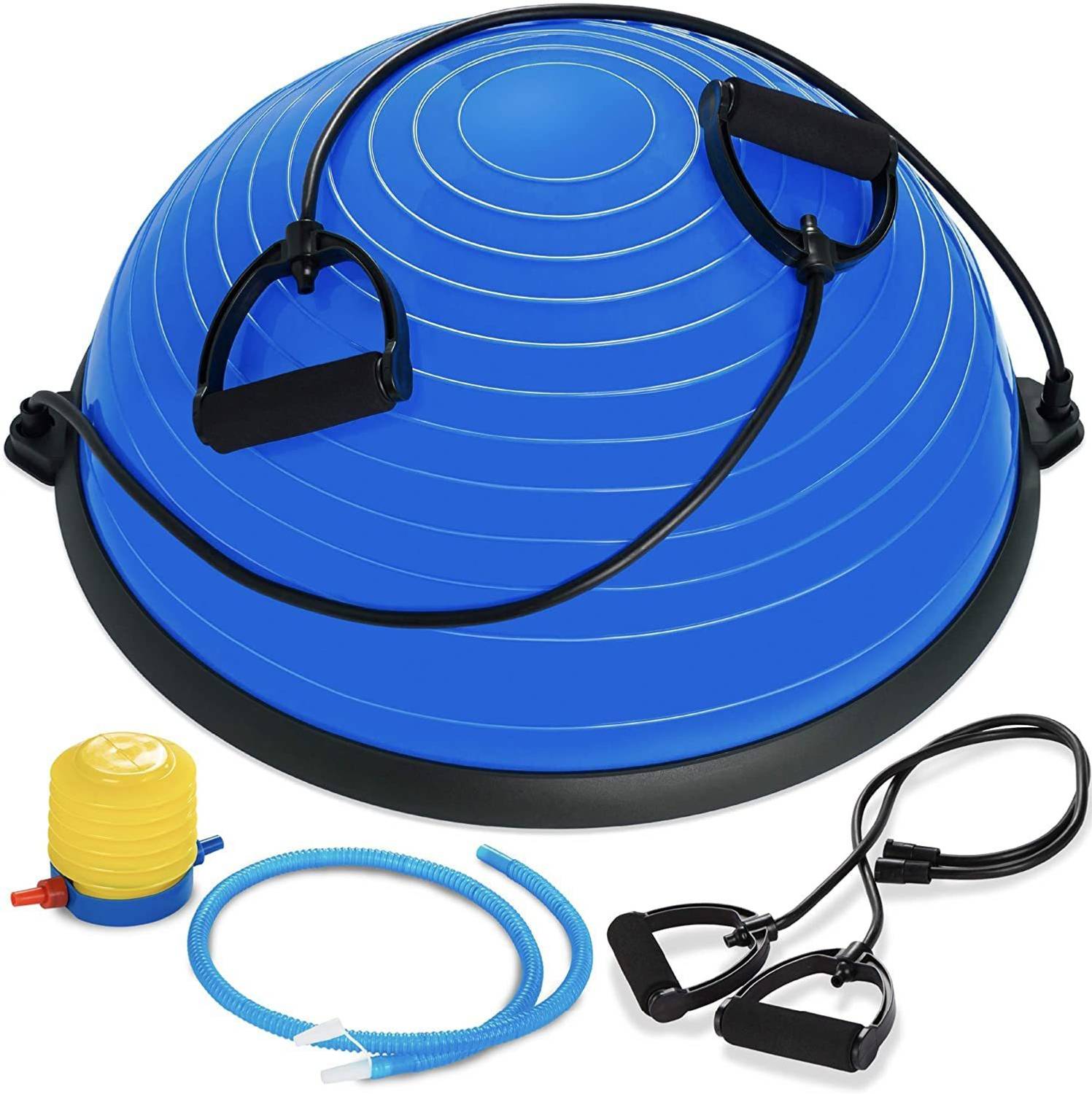 ACUPRESSUREMART Half Ball Balance Board with Resistance Bands - Image 1