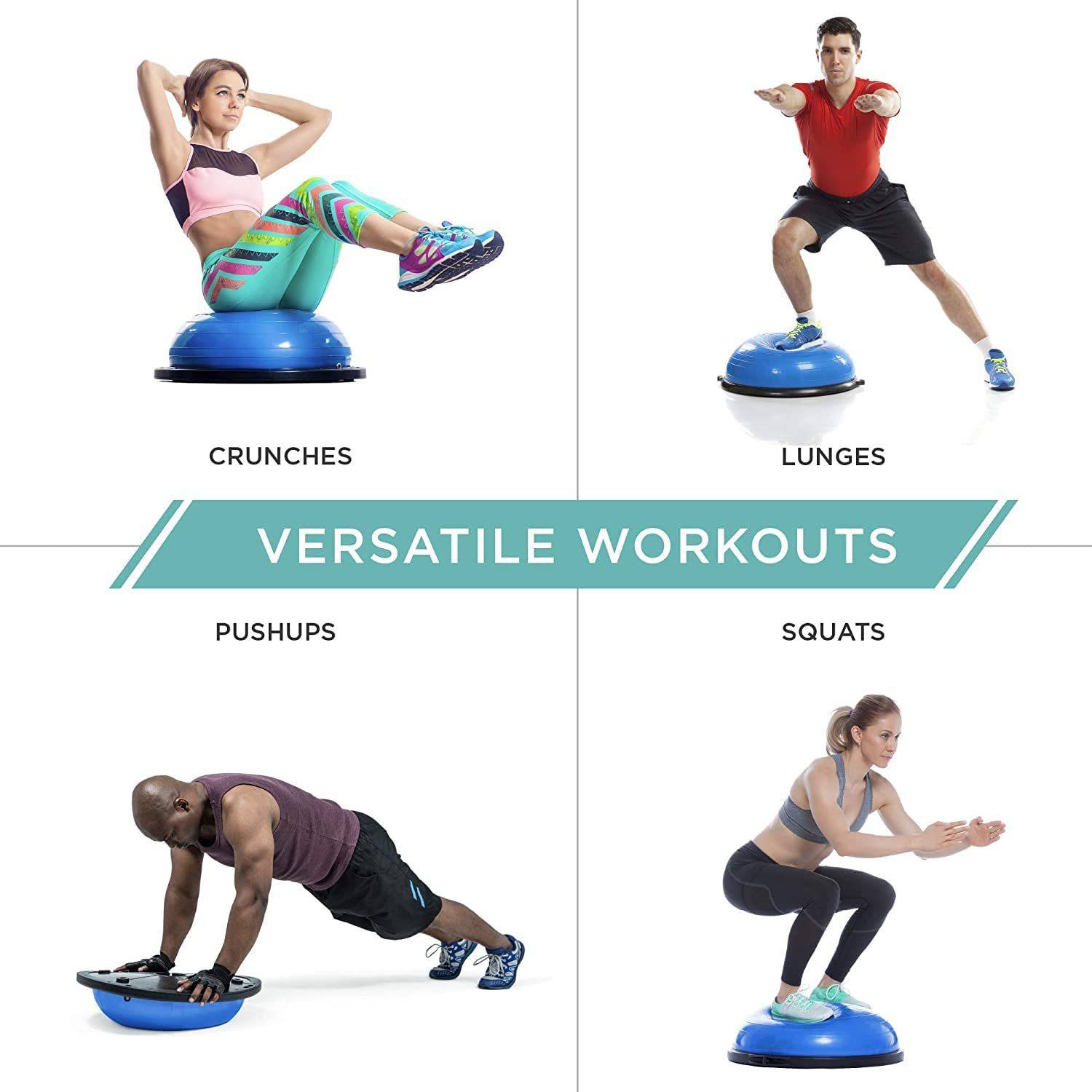 ACUPRESSUREMART Half Ball Balance Board with Resistance Bands - Image 3