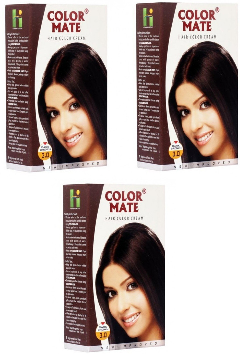 Image of COLOR MATE Hair Cream , Dark Brown
