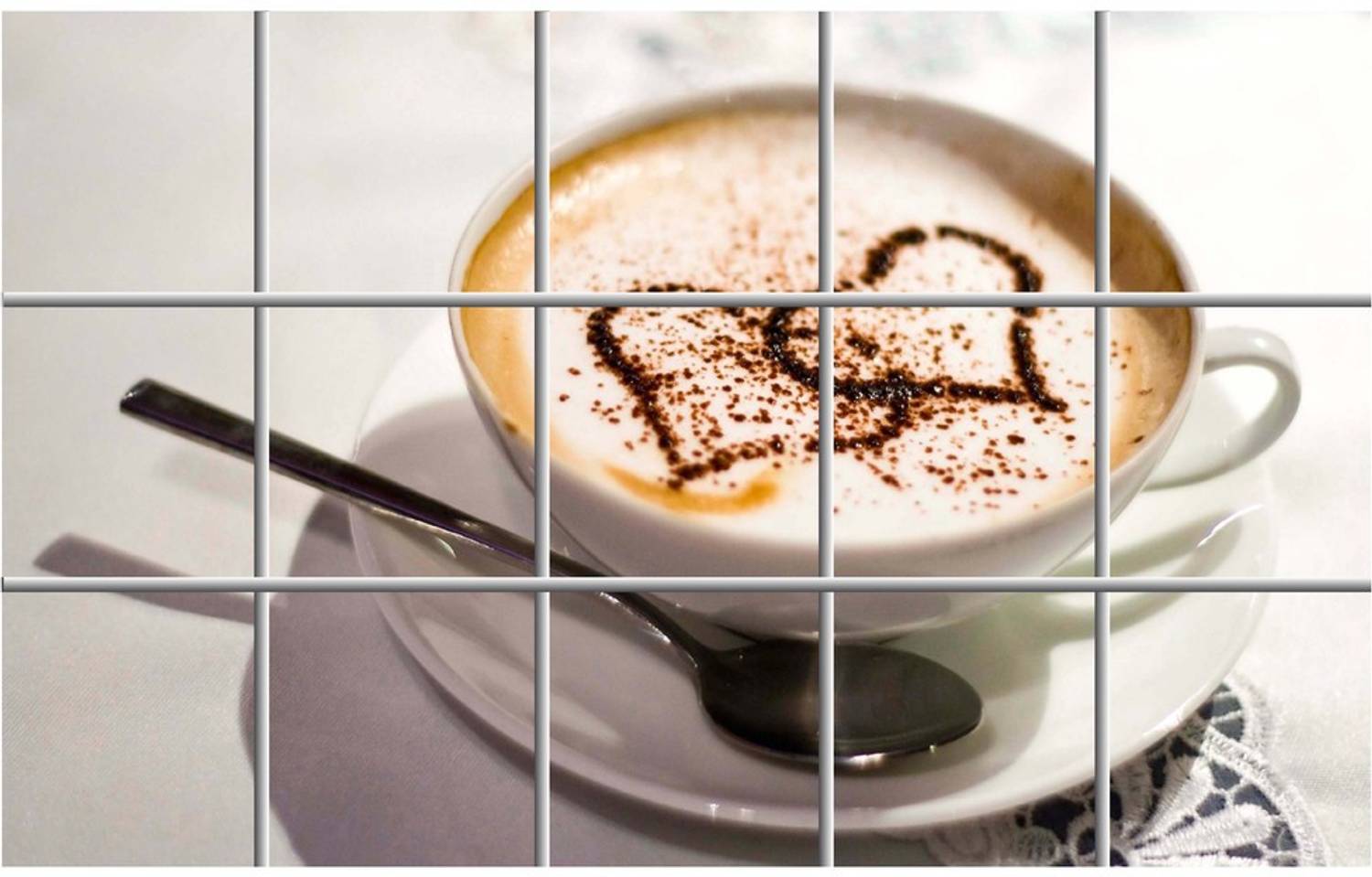 Ariba Decor 80 cm heart coffe Waterproof Kitchen Sticker Self Adhesive Sticker