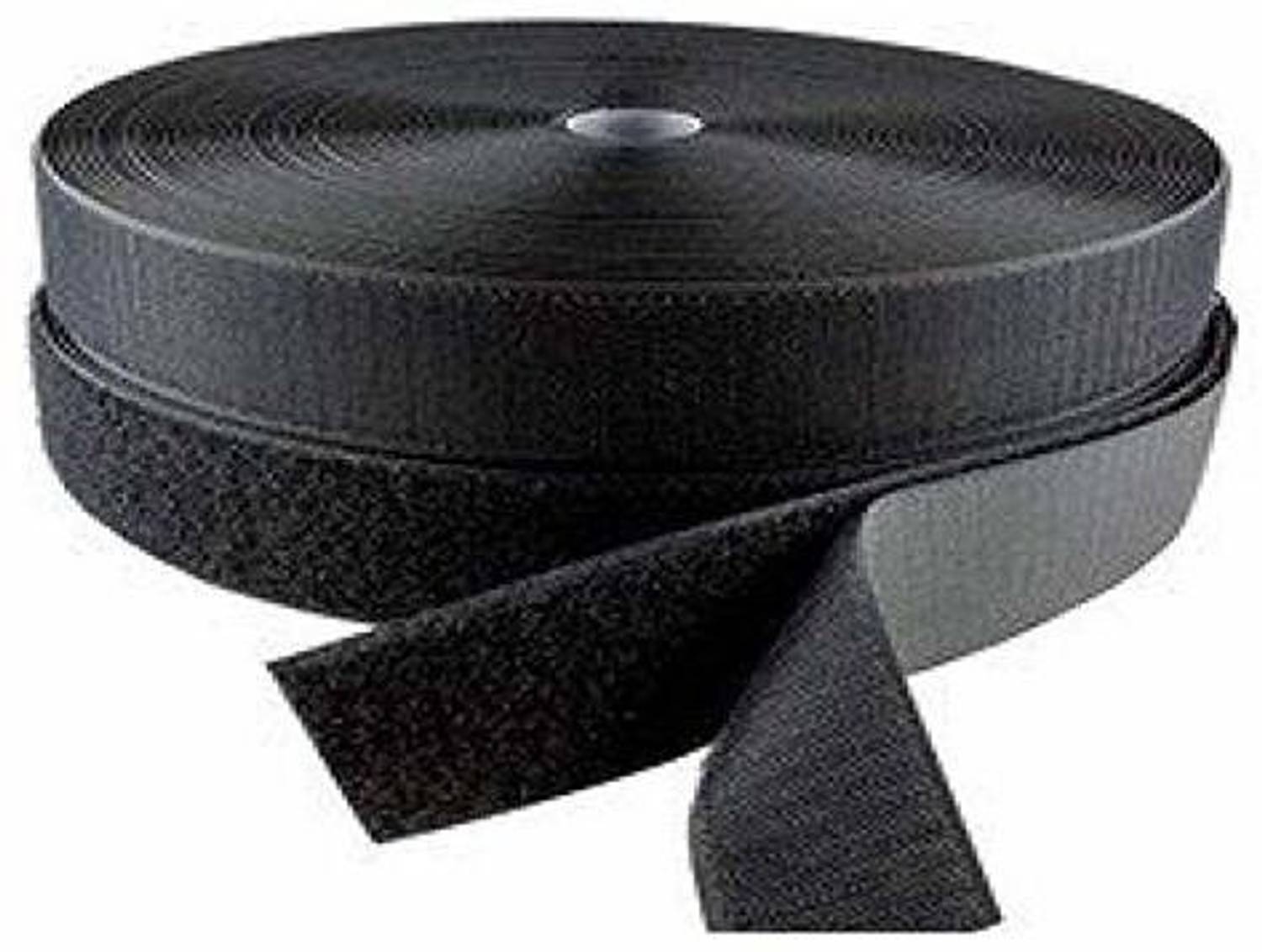 RKY Hook & Loop Tape Black 5m,25mm Stick-on Velcro