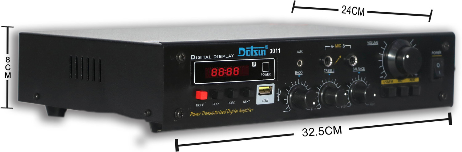 Image of Dotsun Ds-3011 Bluetooth Full Black Digital Stereo Amplifier BT / USB / /SD Card /FM /AUX 350 W AV Power Amplifier