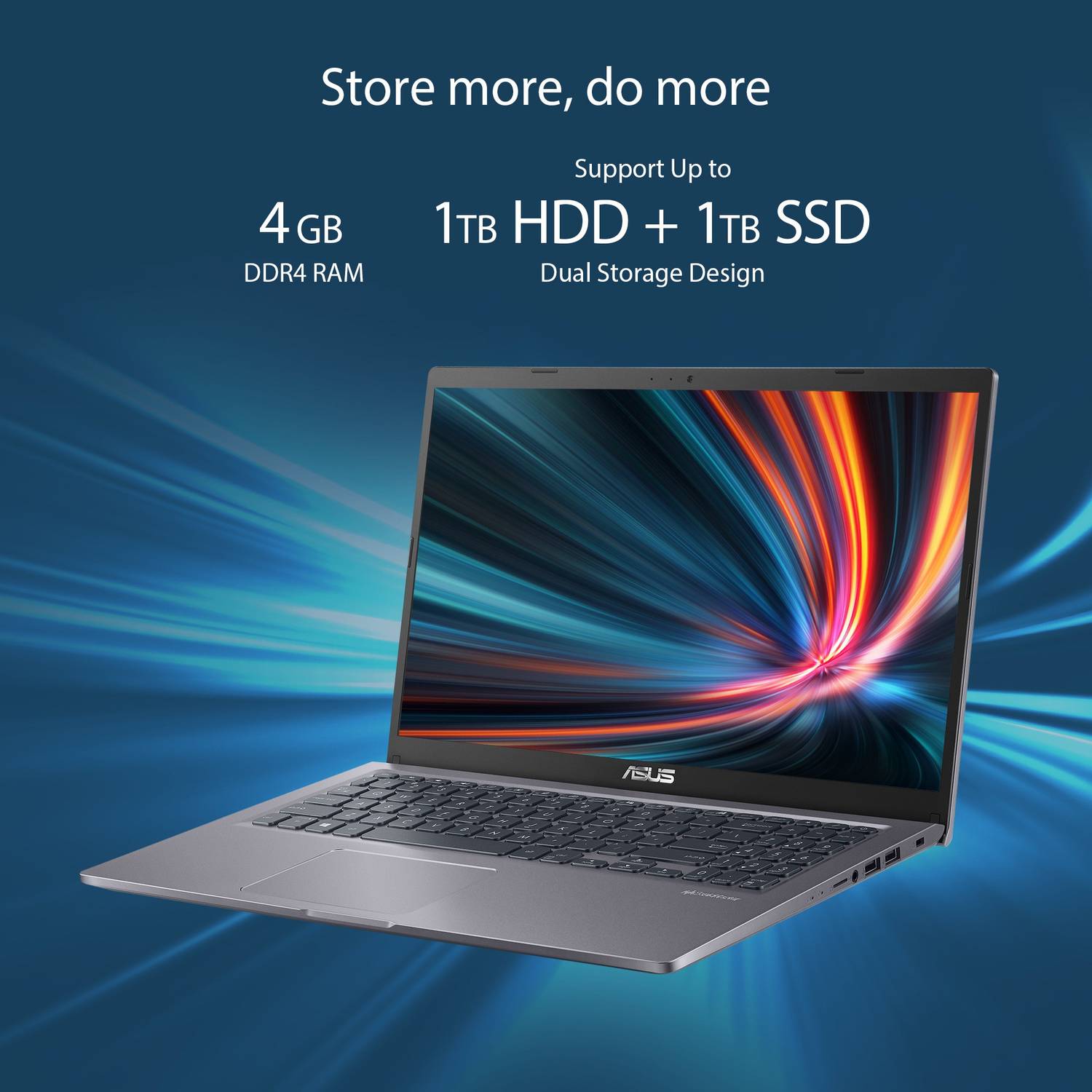 ASUS VivoBook 15 Intel Core i3 10th Gen 1005G1 - (4 GB/1 TB HDD