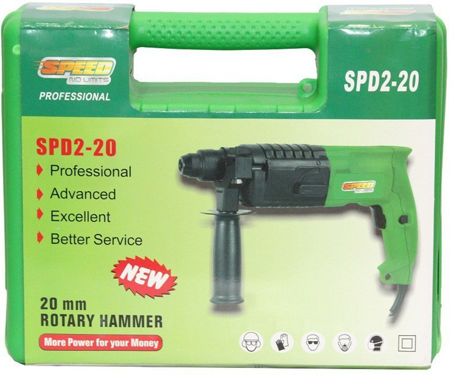 Image of Digital Craft SPEED SPD2-20 Hammer Drill 20Mm Rotary Hammer Powerful Drill Machine 500 W Pistol Grip Drill