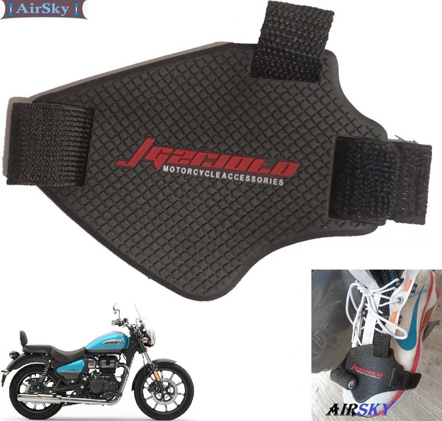 AIRSKY A04_Shoe Protector Gear Shift Scuff Mark Protection Shifter Cover for Motorcycle Silicone black Boots Shoe Cover