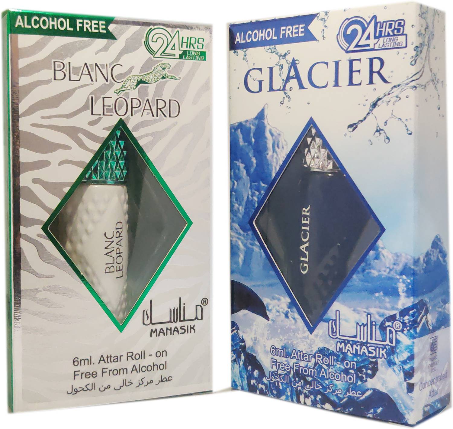Manasik BLANC LEOPARD & GLACIER 6ml Alcohol-Free Attar - Image 3