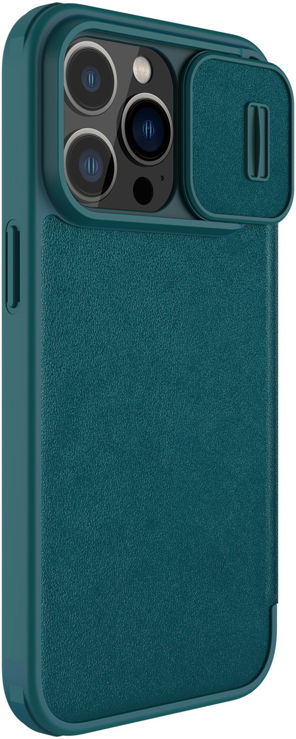 Image of Nillkin Flip Cover for Apple iPhone 14 Pro (6.1 inch Inch) Qin Pro Plain Leather Camshield Camera Slider