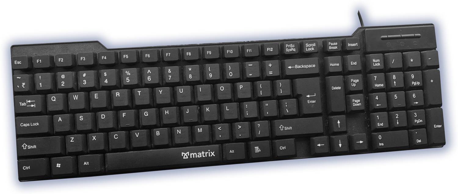 MATRIX KM-200 Wired USB Standard Multi-device Keyboard Compatible