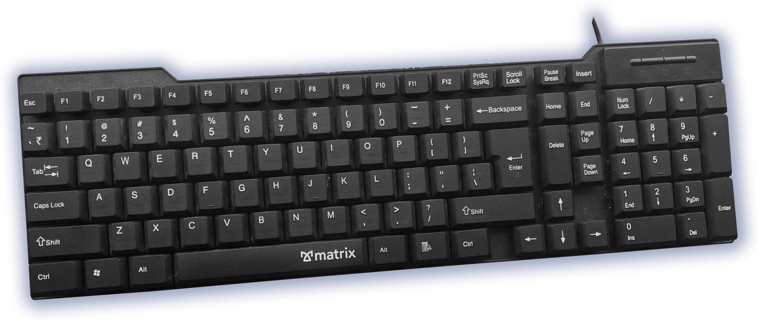 Image of MATRIX KM-200 Wired USB Standard Laptop Keyboard Compatible with Desktop, Laptop, Mac stand support